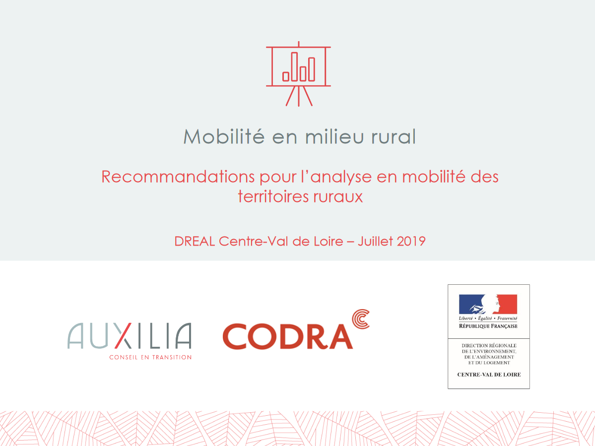 Besoins de mobilité durable dans les zones rurales de la région Centre-Val de Loire